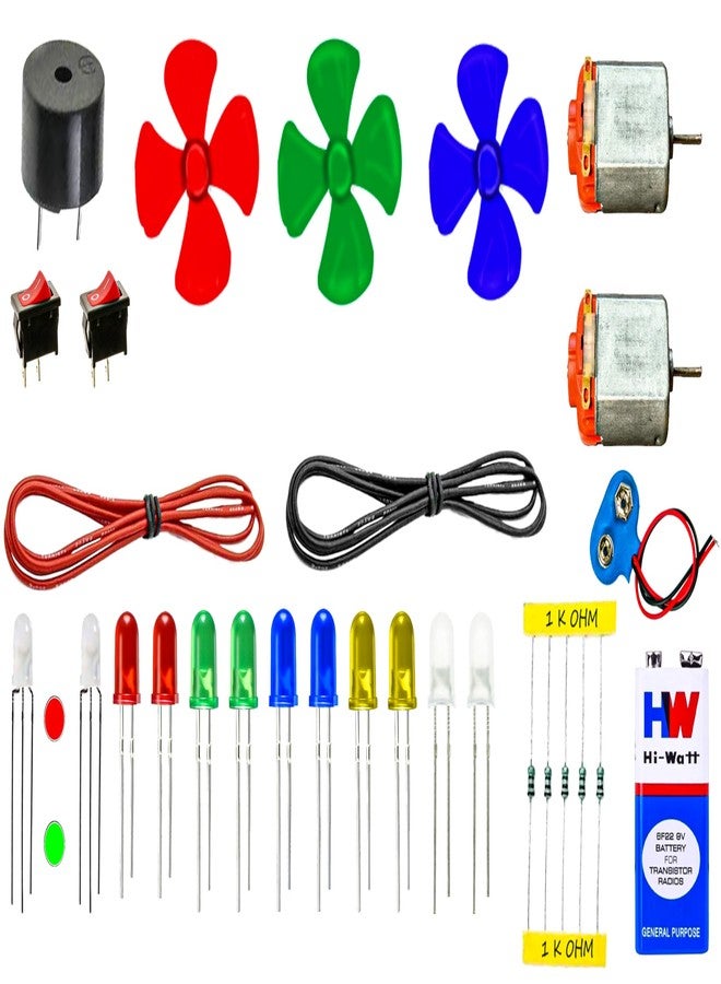CodifyMonk Science Kit | 31 Components | Summer Project Experiment Kit | Art and Craft | Motor Fan Toy Set For Kids | Multicolor - Image 2